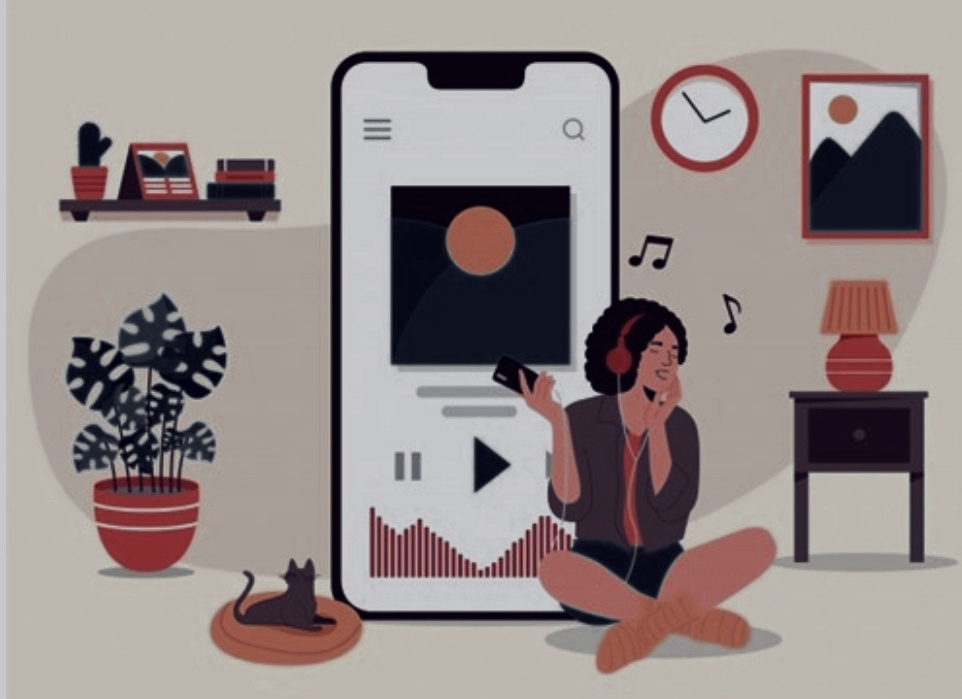Ilustrasi Mendengarkan Musik Dapat Meningkatkan Kualitas Kenyamanan Diri (Pngtree)