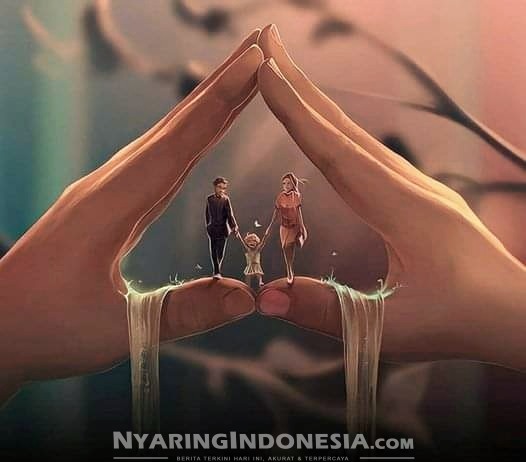 Ilustrasi peran lingkungan keluarga yang mendukung pertumbuhan dan perkembangan anak-anak dengan cara yang seimbang dan menyenangkan