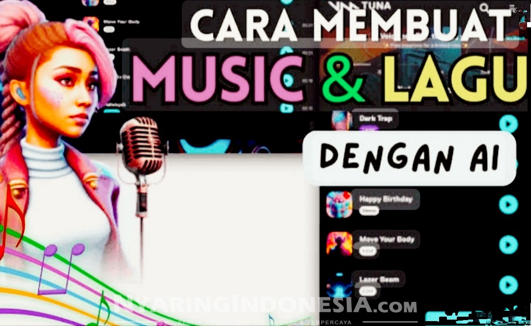 Ilustrasi Generator musik berbasis AI