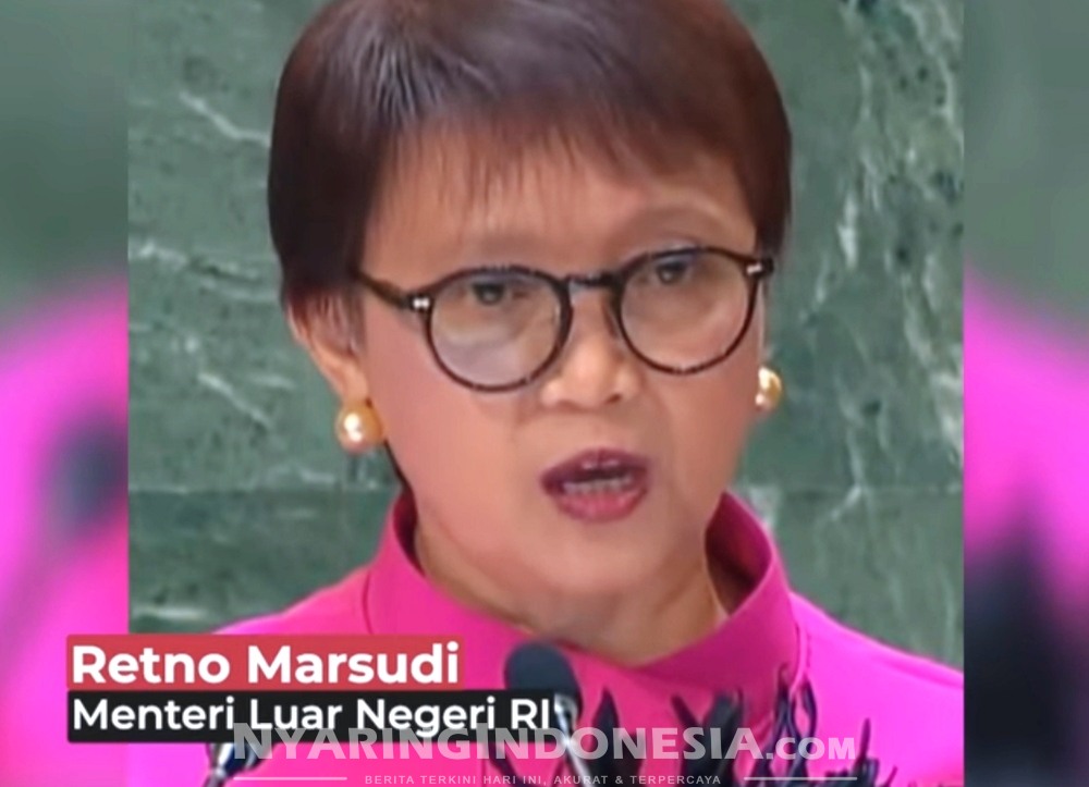 Menlu Luar Negeri RI Retno Marsudi menegaskan Indonesia akan terus membela Palestina dalam Sidang Majelis Umum PBB (28/9/2024)