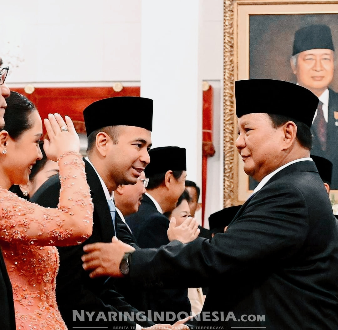 Pelantikan Raffi Ahmad oleh Presiden Prabowo menjabat Utusan Khusus Presiden Bidang Pembinaan Generasi Muda dan Pekerja Seni