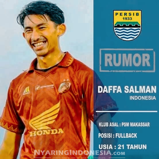 Daffa Salman Bek Tengah PSM Makassar asal Tasikmalaya